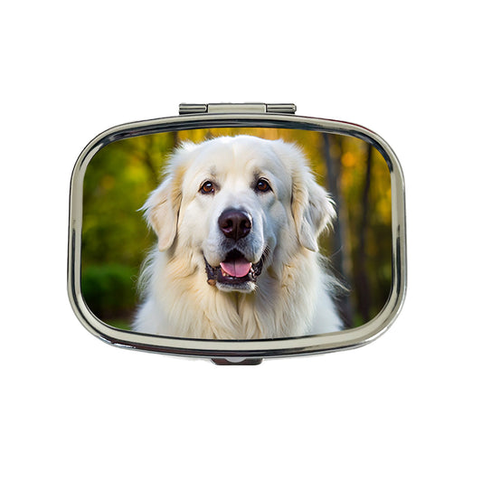 Great Pyrenees Dog Photo Travel Pill Box Case