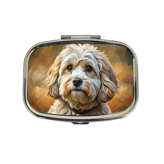 Havanese Dog Expressionism Art Travel Pill Box Case