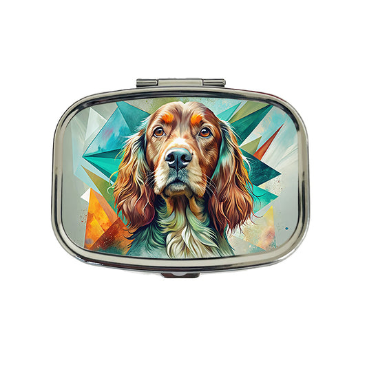 Irish Setter Dog Contemporary Art Travel Pill Box Case