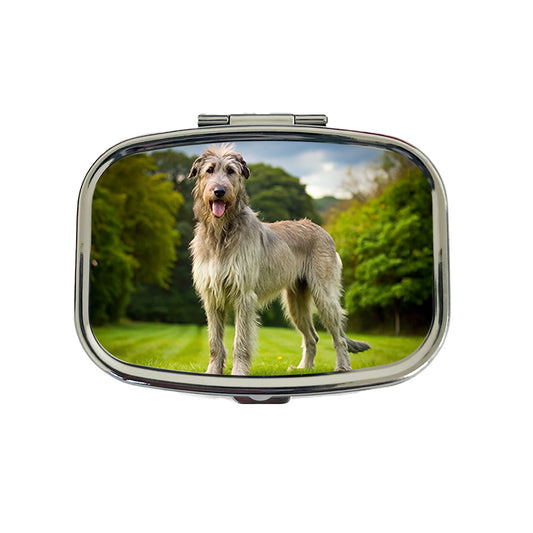 Irish Wolfhound Dog Photo Travel Pill Box Case