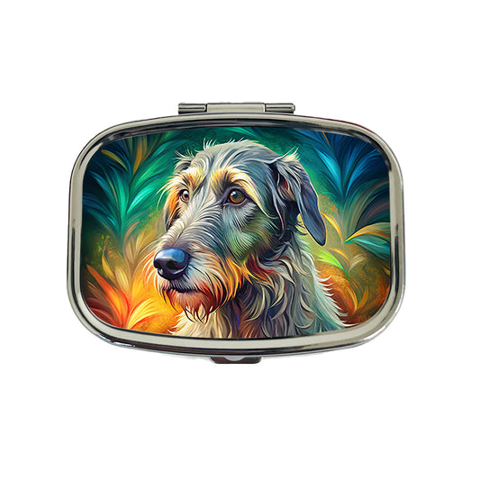 Irish Wolfhound Dog Pop Art Travel Pill Box Case