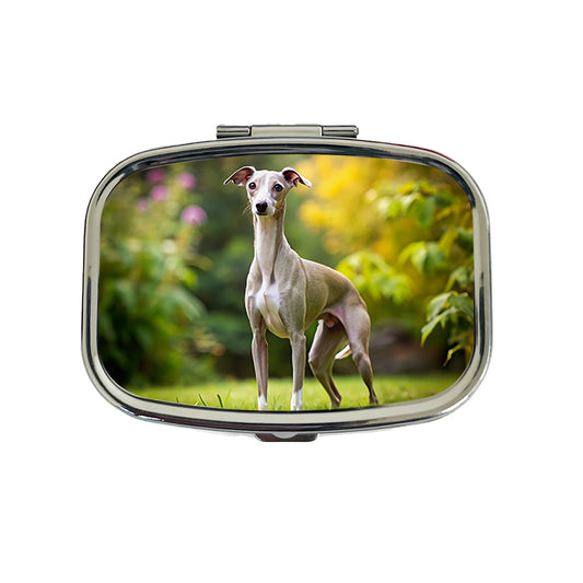 Italian Greyhound Dog Photo Travel Pill Box Case