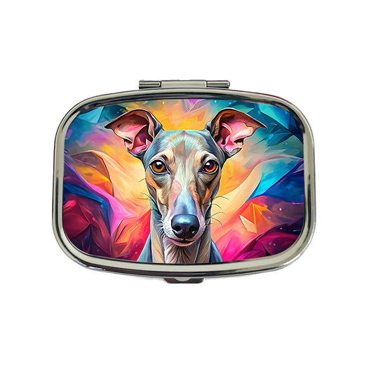 Italian Greyhound Dog Pop Art Travel Pill Box Case