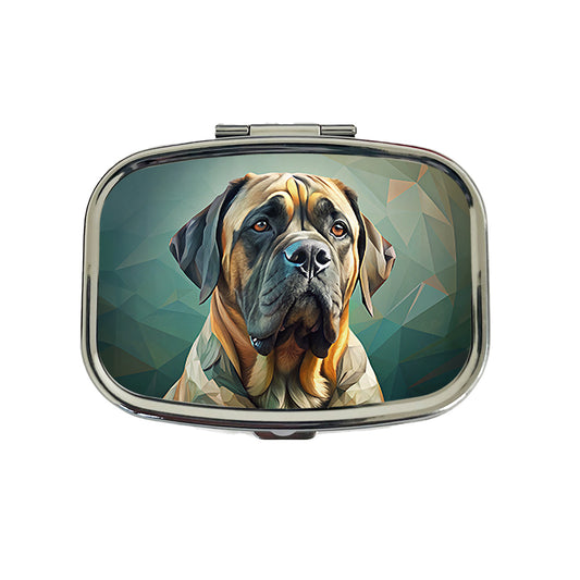 Mastiff Dog Contemporary Art Travel Pill Box Case