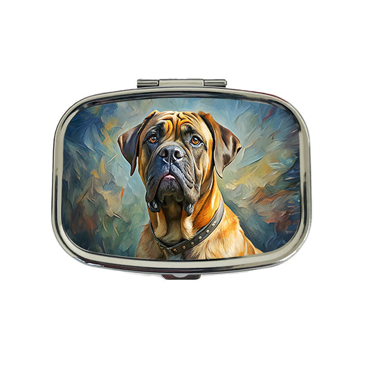 Mastiff Dog Expressionism Art Travel Pill Box Case