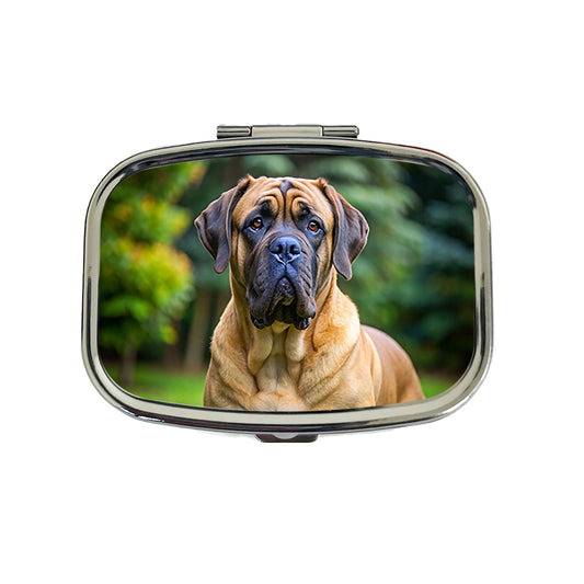 Mastiff Dog Photo Travel Pill Box Case