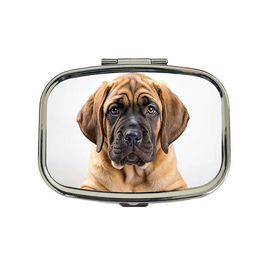 Mastiff Dog Puppy Photo Travel Pill Box Case