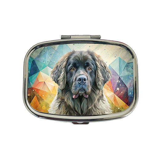 Newfoundland Dog Contemporary Art Travel Pill Box Case