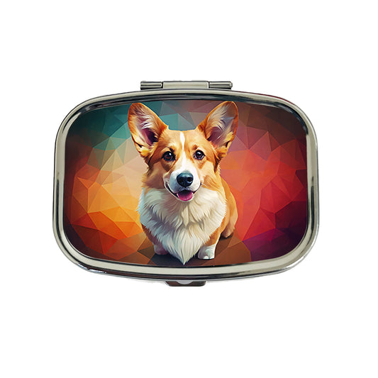 Pembroke Welsh Corgi Dog Contemporary Art Travel Pill Box Case