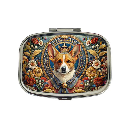 Pembroke Welsh Corgi Dog French Bohemian Art Travel Pill Box Case