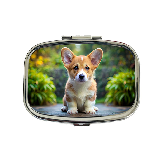 Pembroke Welsh Corgi Dog Puppy Photo Travel Pill Box Case