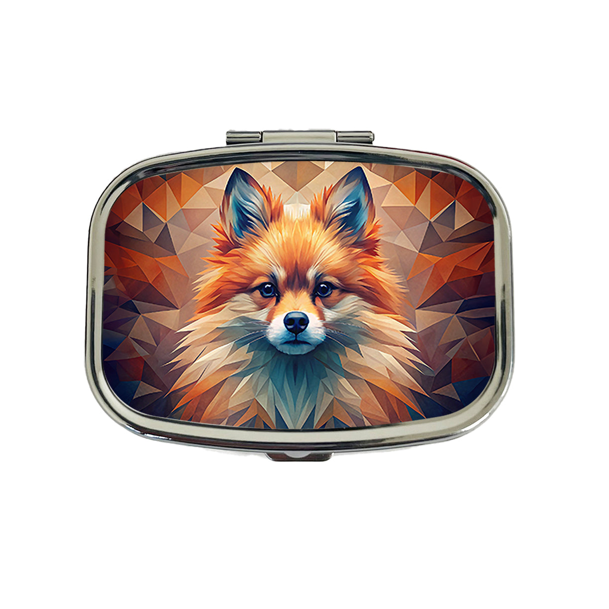 Pomeranian Dog Abstract Stylized Art Travel Pill Box Case