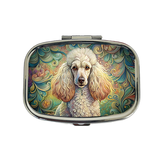 Poodle Dog Art Nouveau Travel Pill Box Case