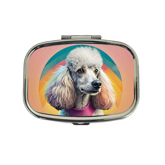 Poodle Dog Contemporary Art Travel Pill Box Case