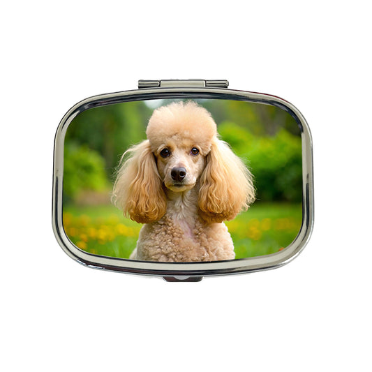 Poodle Dog Photo Travel Pill Box Case