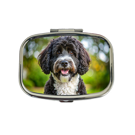 Portuguese Water Dog Photo Travel Pill Box Case
