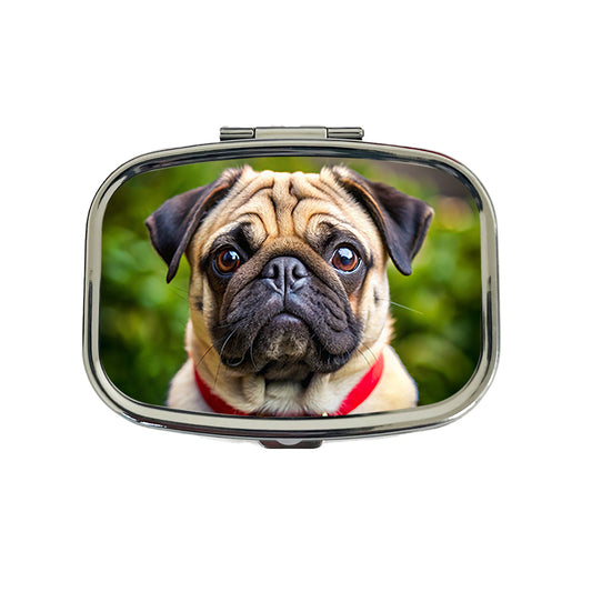 Pug Dog Photo Travel Pill Box Case