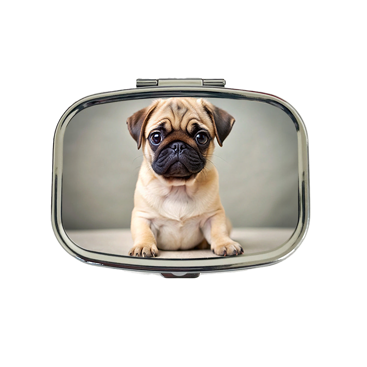 Pug Dog Puppy Photo Travel Pill Box Case
