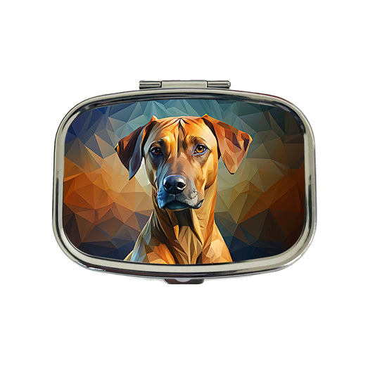 Rhodesian Ridgeback Dog Abstract Stylized Art Travel Pill Box Case
