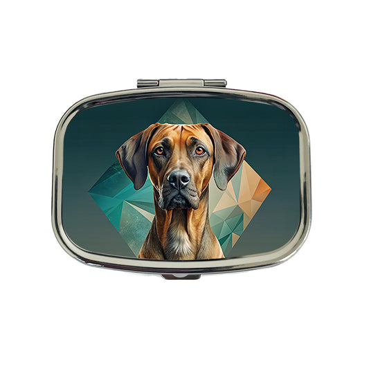 Rhodesian Ridgeback Dog Contemporary Art Travel Pill Box Case