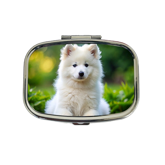 Samoyed Dog Puppy Photo Travel Pill Box Case