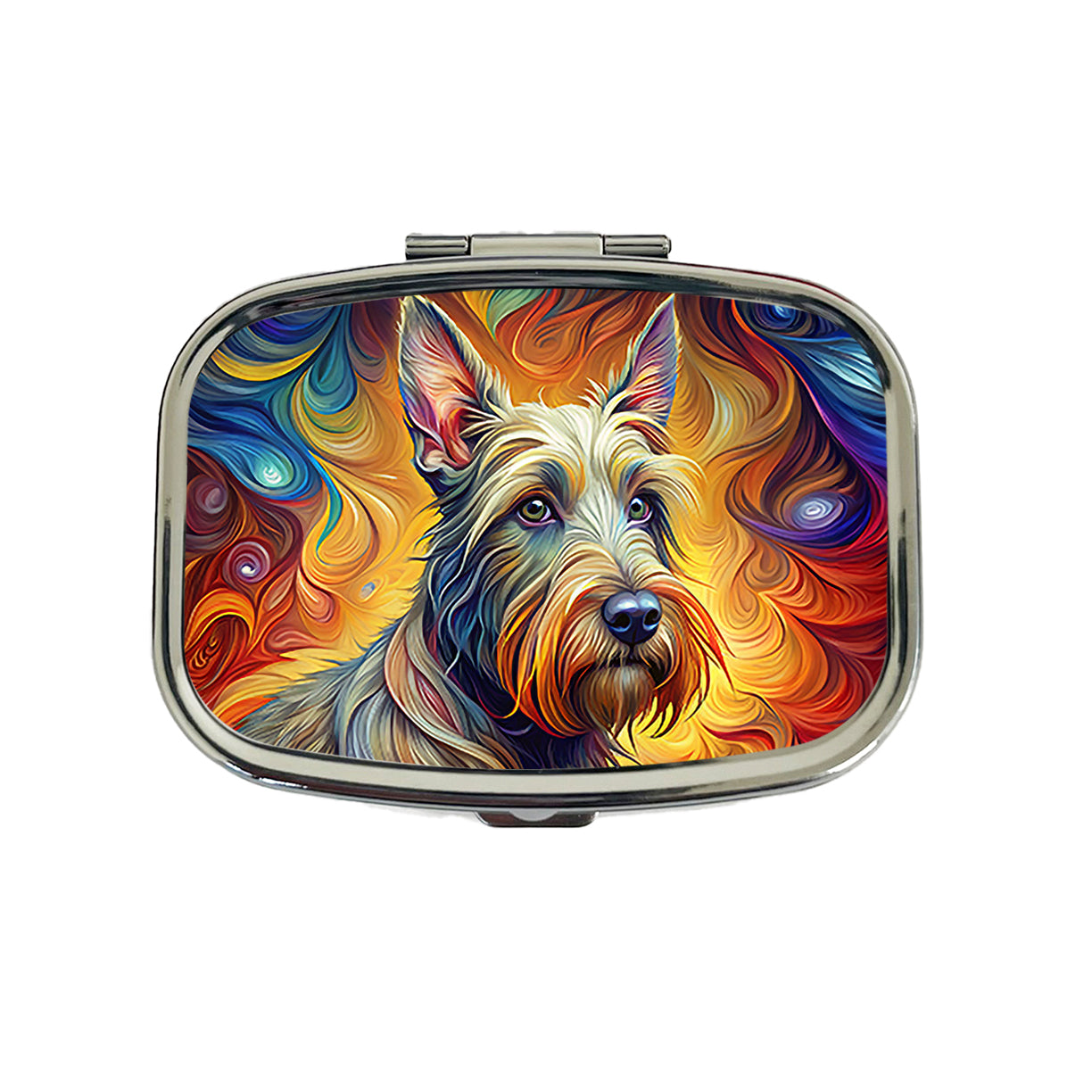 Scottish Terrier Dog Expressionism Art Travel Pill Box Case