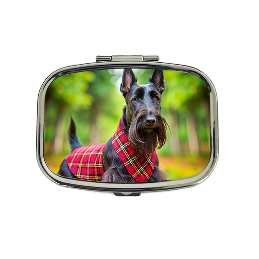 Scottish Terrier Dog Photo Travel Pill Box Case