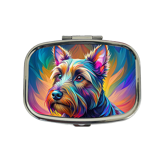 Scottish Terrier Dog Pop Art Travel Pill Box Case