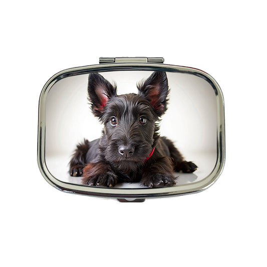 Scottish Terrier Dog Puppy Photo Travel Pill Box Case