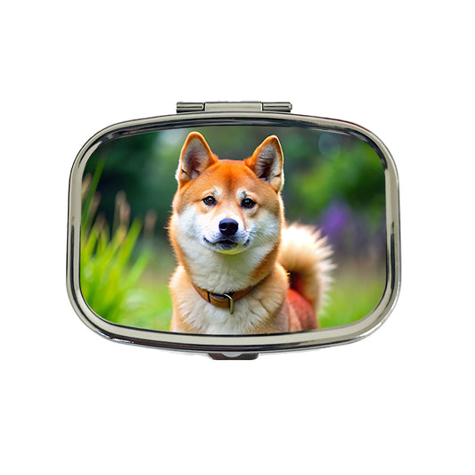 Shiba Inu Dog Photo Travel Pill Box Case