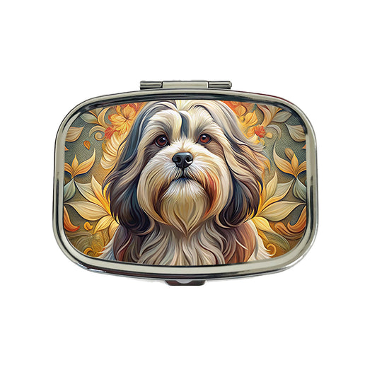 Shih Tzu Dog Art Nouveau Travel Pill Box Case