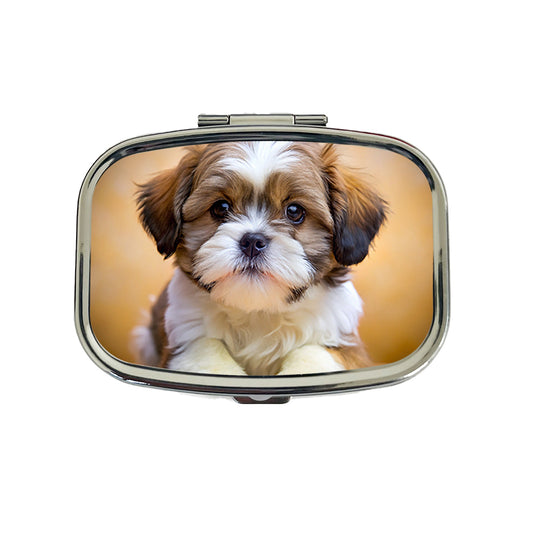 Shih Tzu Dog Puppy Photo Travel Pill Box Case