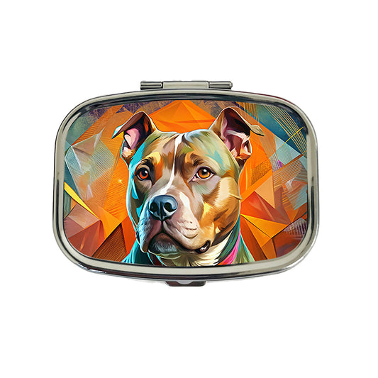 Staffordshire Bull Terrier Staffy Dog Contemporary Art Travel Pill Box Case