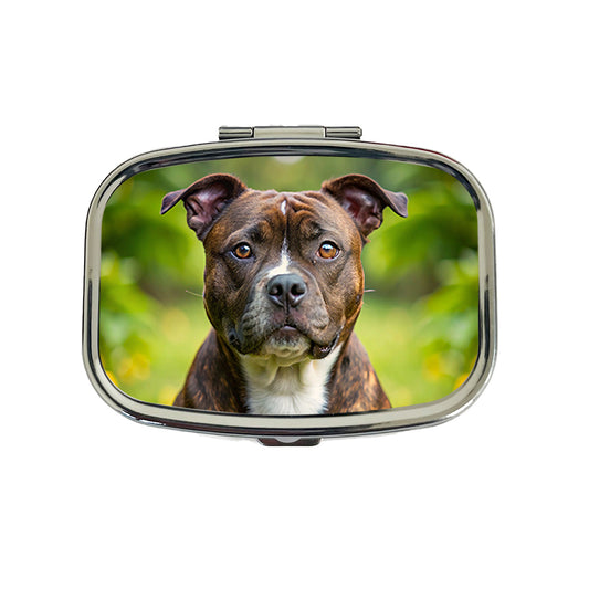 Staffordshire Bull Terrier Staffy Dog Photo Travel Pill Box Case