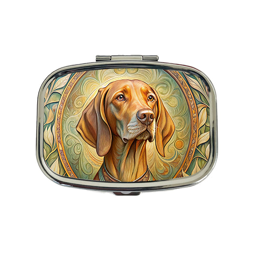 Vizsla Dog Art Nouveau Travel Pill Box Case
