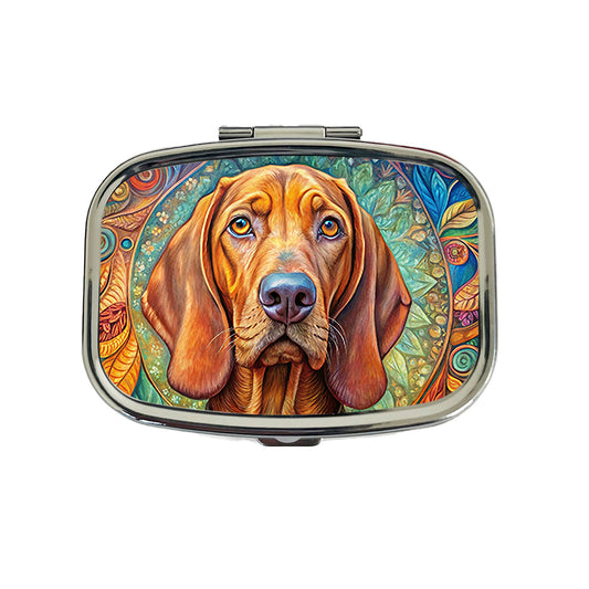 Vizsla Dog Bohemian Art Travel Pill Box Case