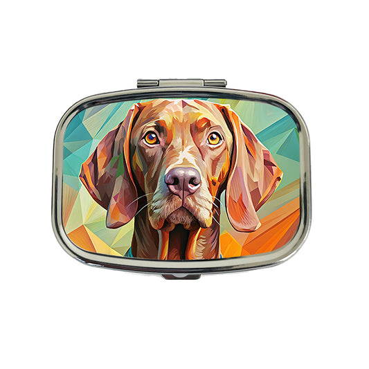 Vizsla Dog Pop Art Travel Pill Box Case