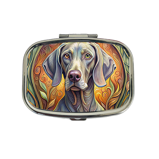 Weimaraner Dog Art Nouveau Travel Pill Box Case