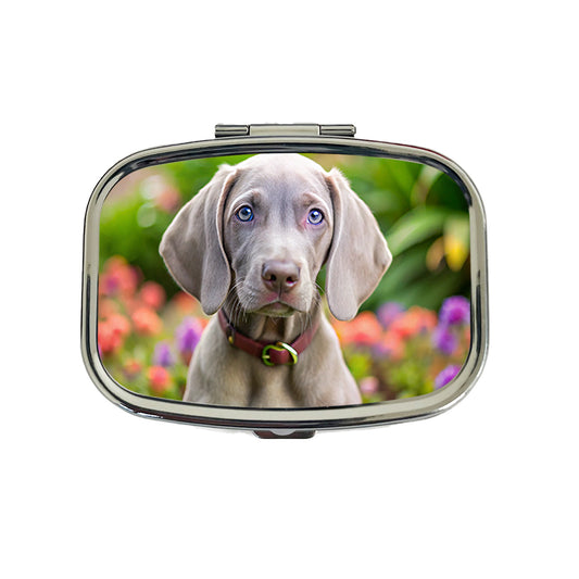 Weimaraner Dog Puppy Photo Travel Pill Box Case