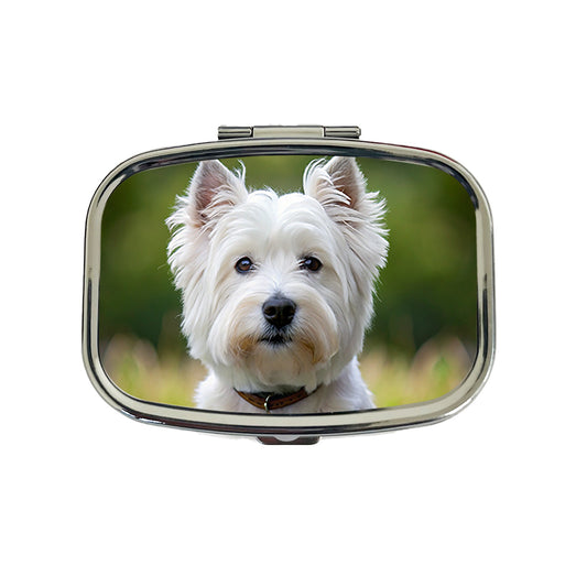 West Highland White Terrier Westie Dog Photo Travel Pill Box Case
