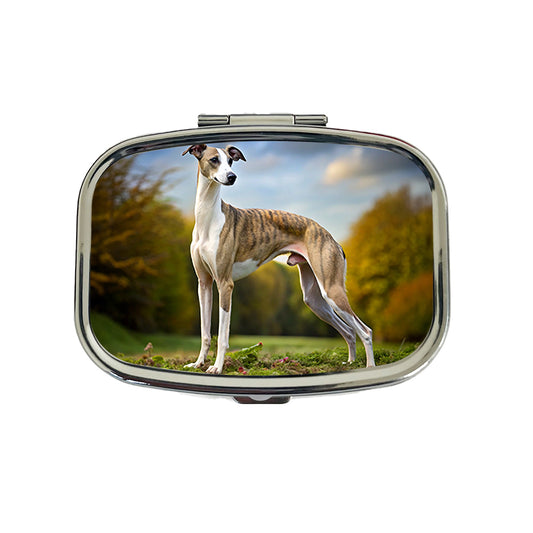 Whippet Dog Photo Travel Pill Box Case