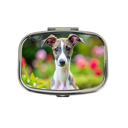 Whippet Dog Puppy Photo Travel Pill Box Case