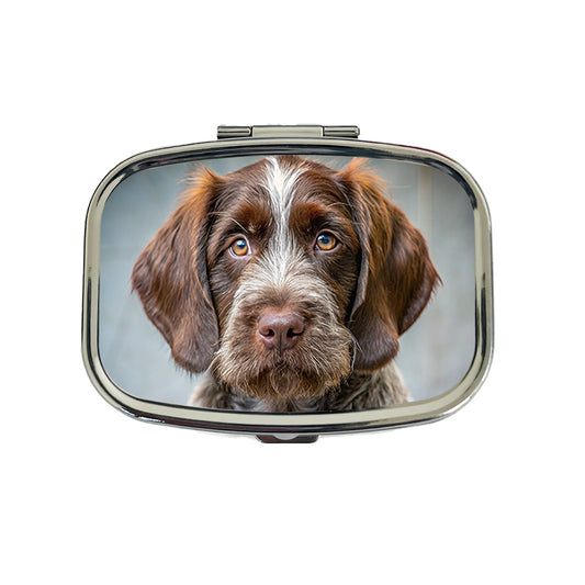 Wirehaired Pointing Griffon Dog Puppy Photo Travel Pill Box Case
