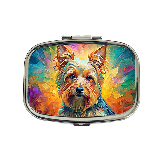Yorkshire Terrier Yorkie Dog Abstract Art Travel Pill Box Case