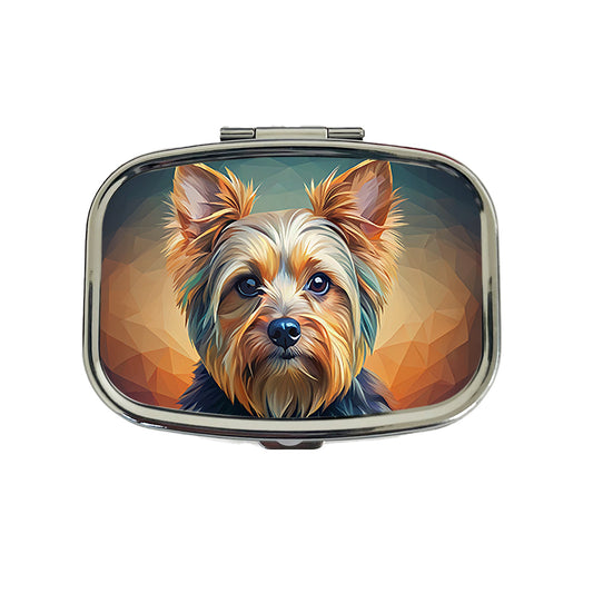 Yorkshire Terrier Yorkie Dog Contemporary Art Travel Pill Box Case