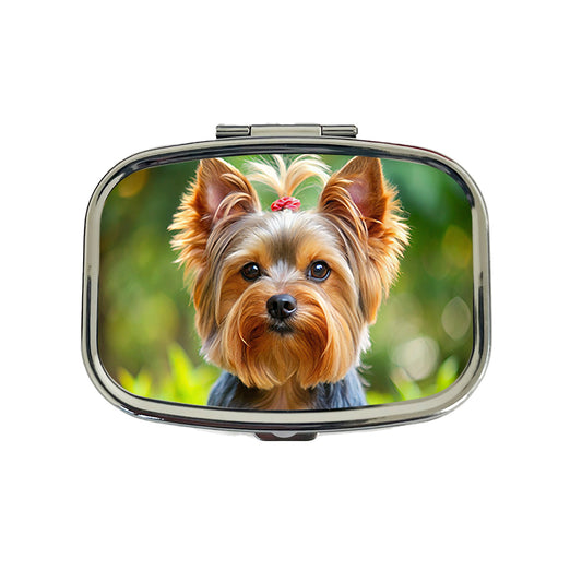 Yorkshire Terrier Yorkie Dog Photo Travel Pill Box Case