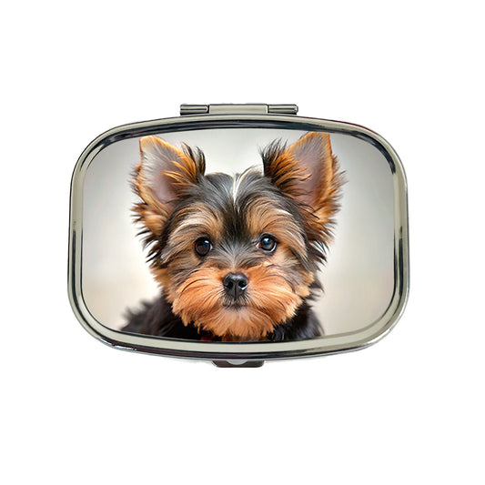 Yorkshire Terrier Yorkie Dog Puppy Photo Travel Pill Box Case