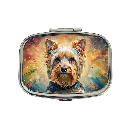 Yorkshire Terrier Yorkie French Bohemian Art Travel Pill Box Case