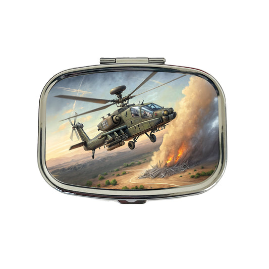 Apache AH-64 Attack Helicopter US Army Travel Pill Box Case