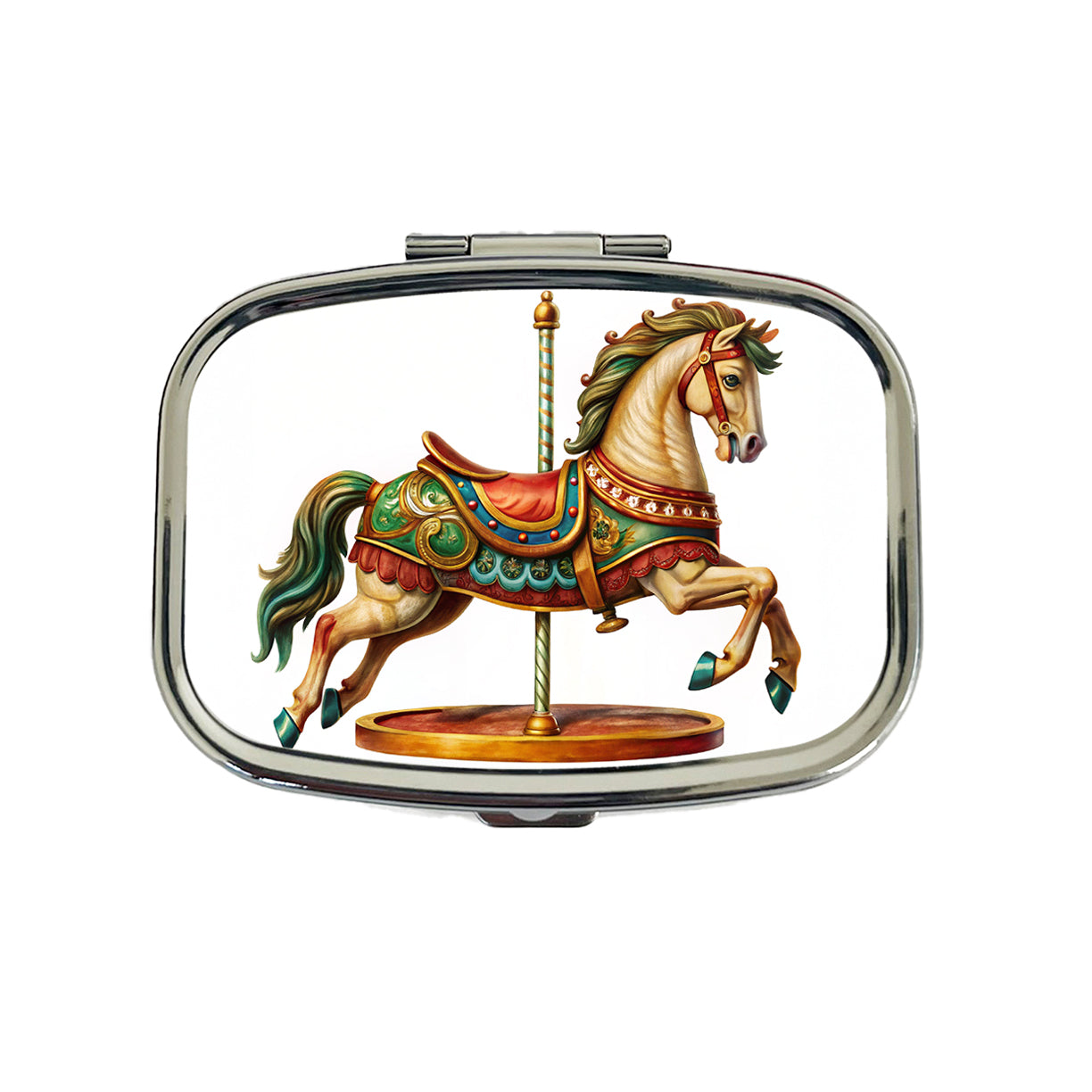 Carousel Horse Travel Pill Box Case